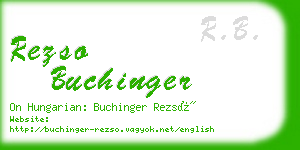 rezso buchinger business card